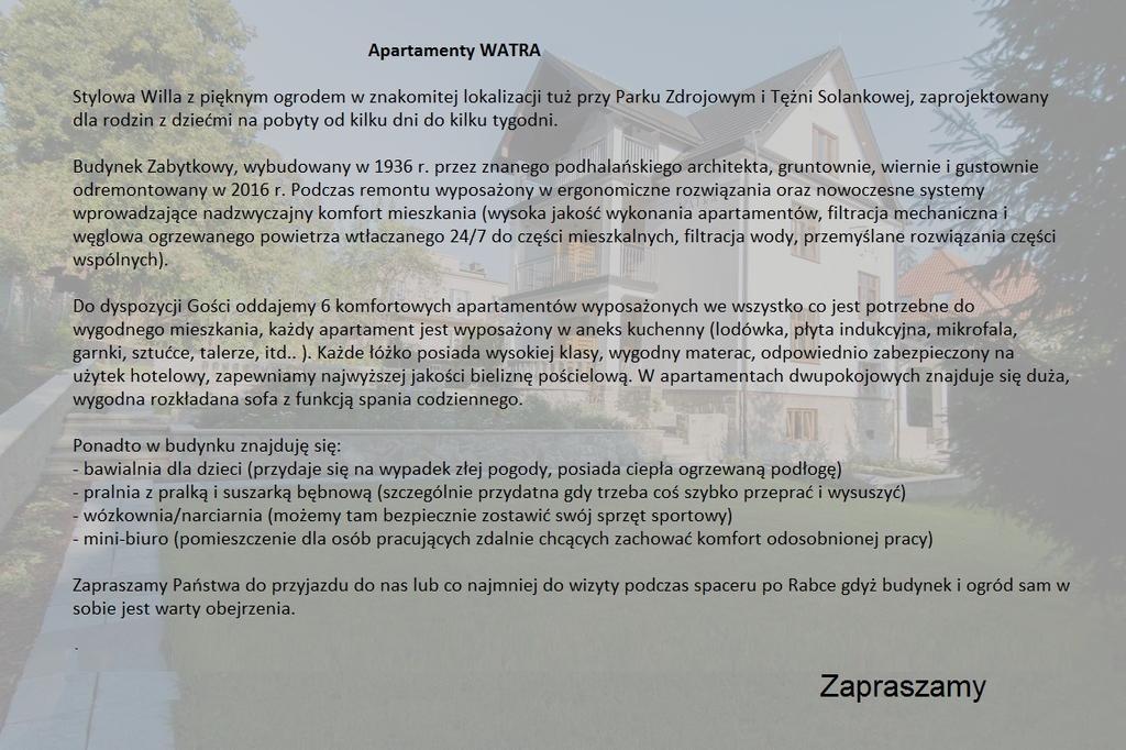 Apartamenty Watra Rabka Luaran gambar